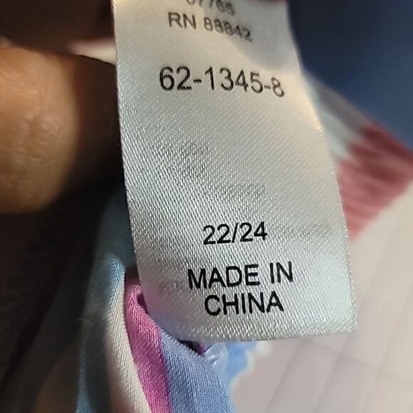 SWIMSUIT FOR ALL MARA BEACH LIGHT COLORED STRIPED PANT WITH SIDE SLITS SZ 22/24 - Picture 8 of 8